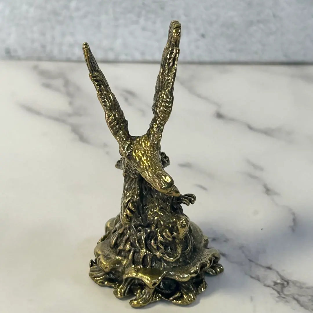 Brass eagle snake sculpture figure