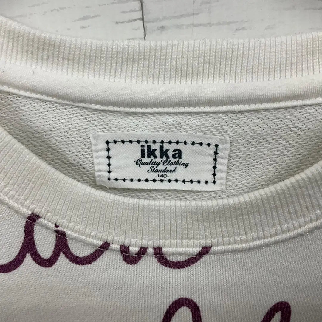 Ikka sweatshirt, crew neck, print logo, long sleeves, kids, kids clothes | イッカ トレーナー スウェット クルーネック プリントロゴ 長袖 キッズ 子供服