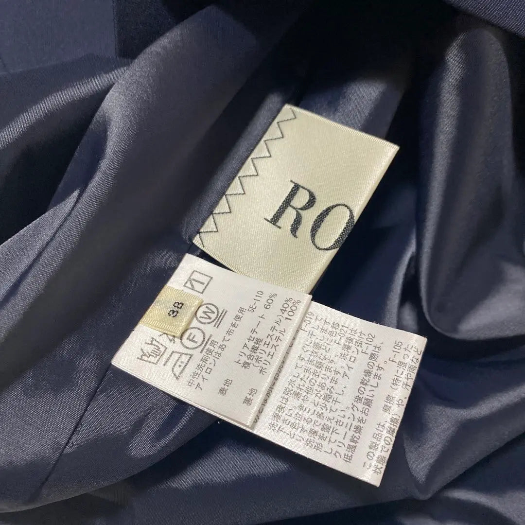 ✨Good condition✨ROPE shawl collar suit set up navy