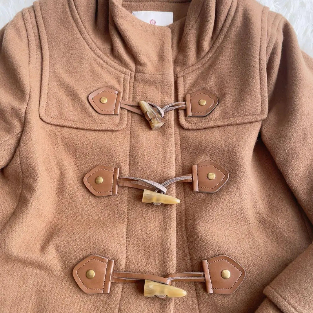 [Beauty] Ruby Rivet Duffel Coat Wool Cute Camel 38