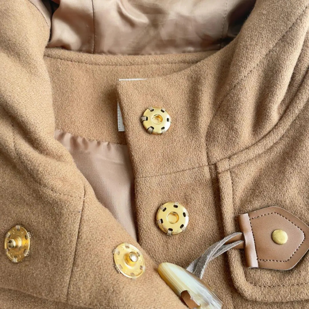 [Beauty] Ruby Rivet Duffel Coat Wool Cute Camel 38