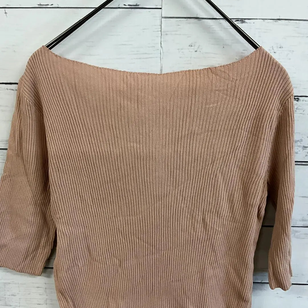 Girly Doll Rib Knit 5 minutes Sleeve Thin Sole plain Wide Color Office Casual