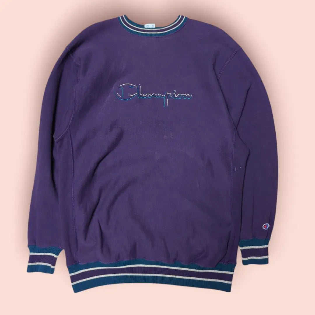 90s Champion Reverse Wave Sweat XXL Ribline Purple