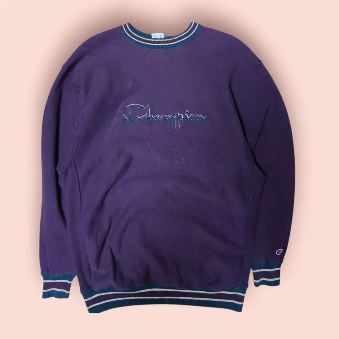 90s Champion Reverse Wave Sweat XXL Ribline Purple