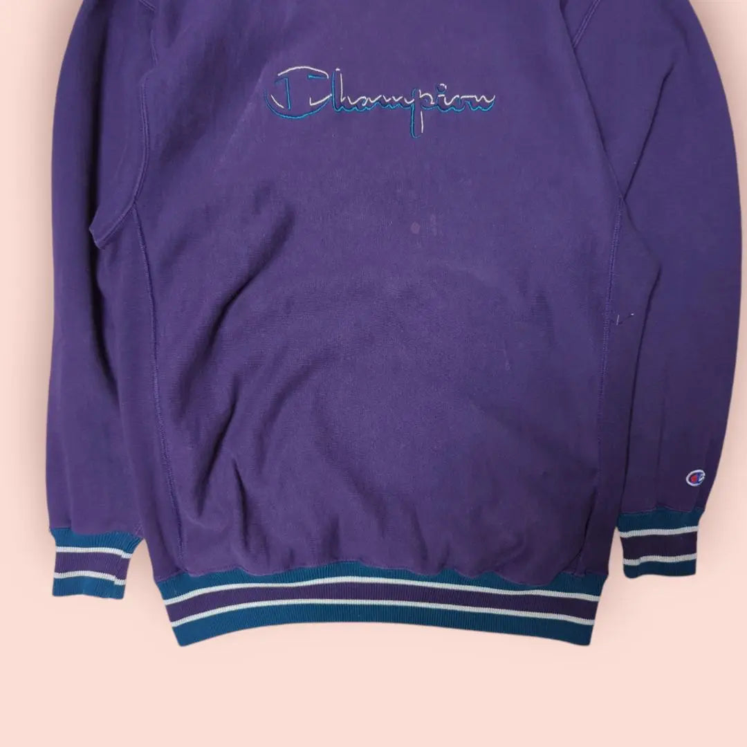 90s Champion Reverse Wave Sweat XXL Ribline Purple