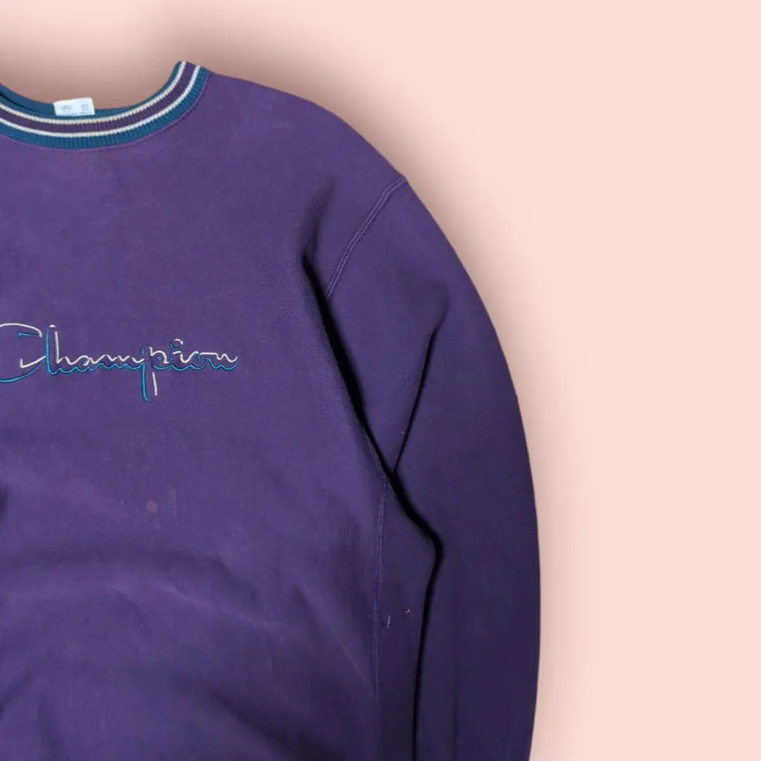 90s Champion Reverse Wave Sweat XXL Ribline Purple