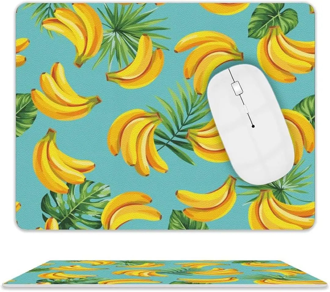 Banana pattern fruit leather mouse pad desk mat office waterproof