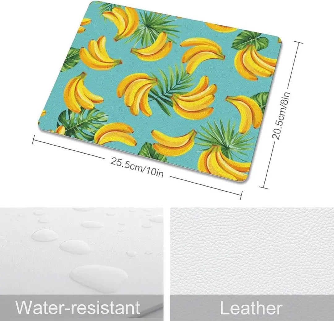 Banana pattern fruit leather mouse pad desk mat office waterproof