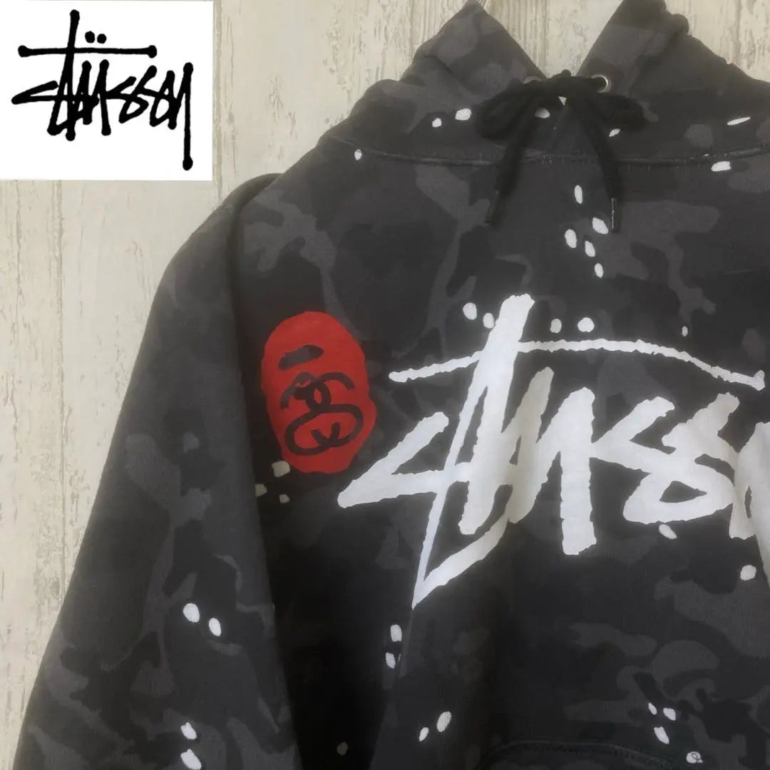 [Super Rare] STUSSY Abasing Ape Hoodie Sweatshirt