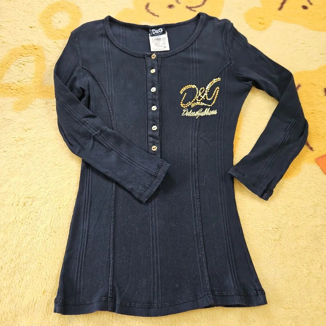 ♥D&G Dollar Gover Henry Neck Long Sleeve Cut and Sew XS♥ | ♥D&G ドルガバヘンリーネック長袖カットソー　XS♥