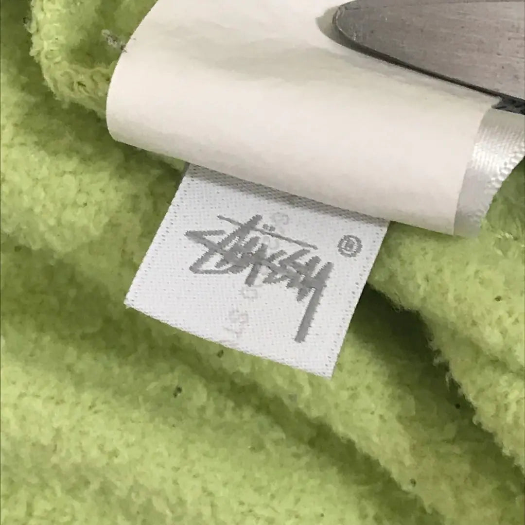 STUSSY Sweatshirt Stock Logo Lime Yellow