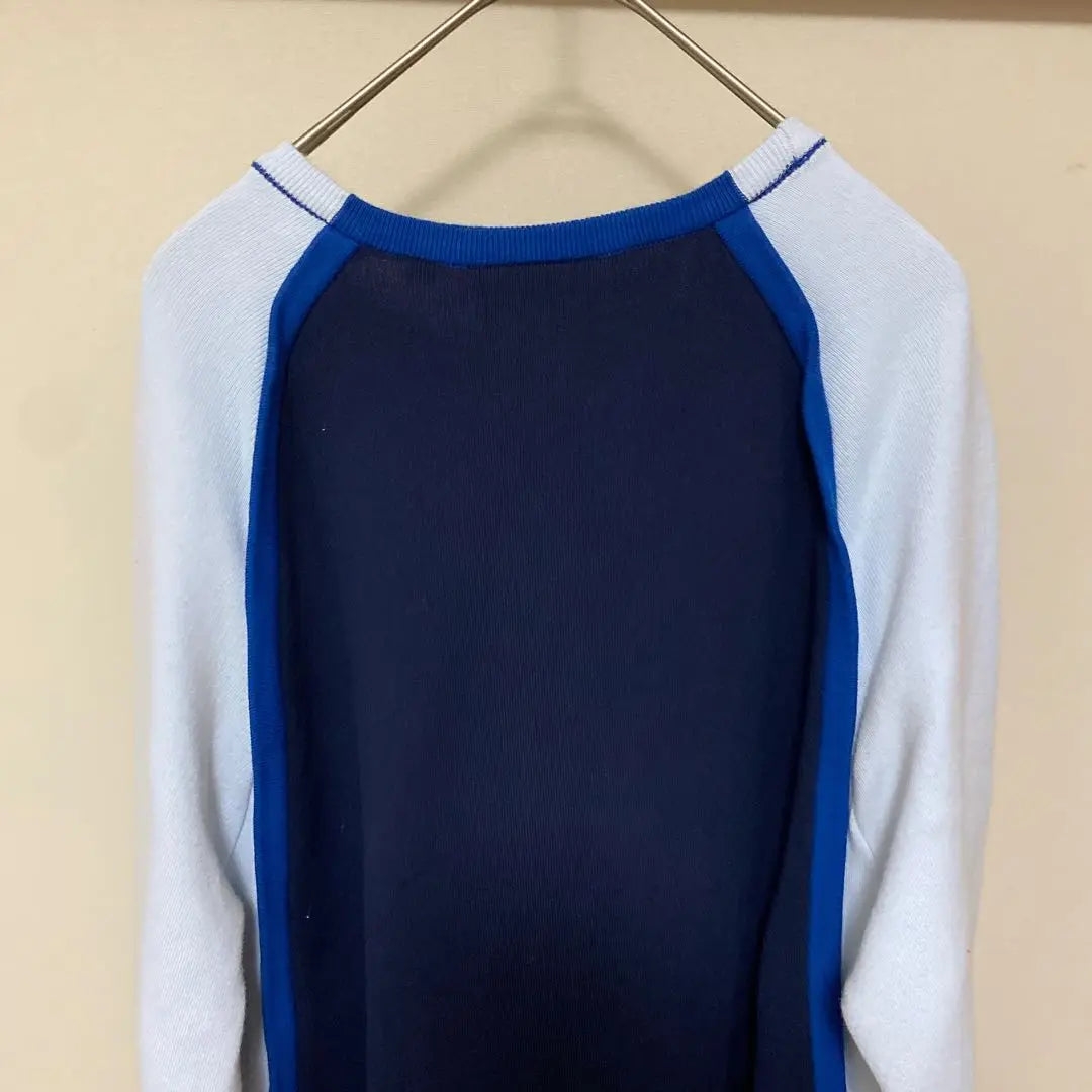 [Good condition] LACOSTE Color Block Crew Neck Sweater 36 S