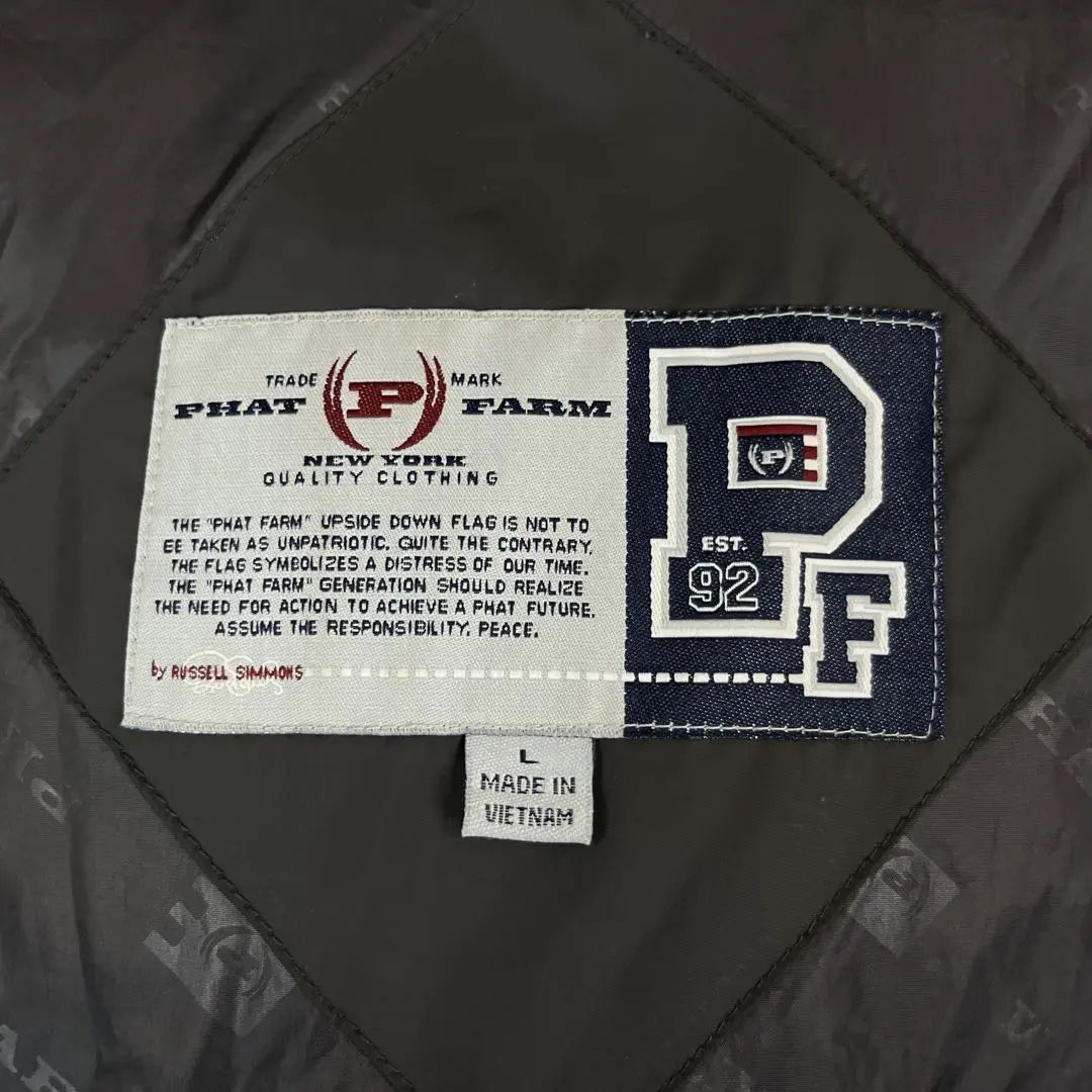 PHAT FARM Chaqueta de plumón gruesa de piel Fat Farm L | PHAT FARM ファットファーム ファー付き 肉厚 ダウンジャケット L