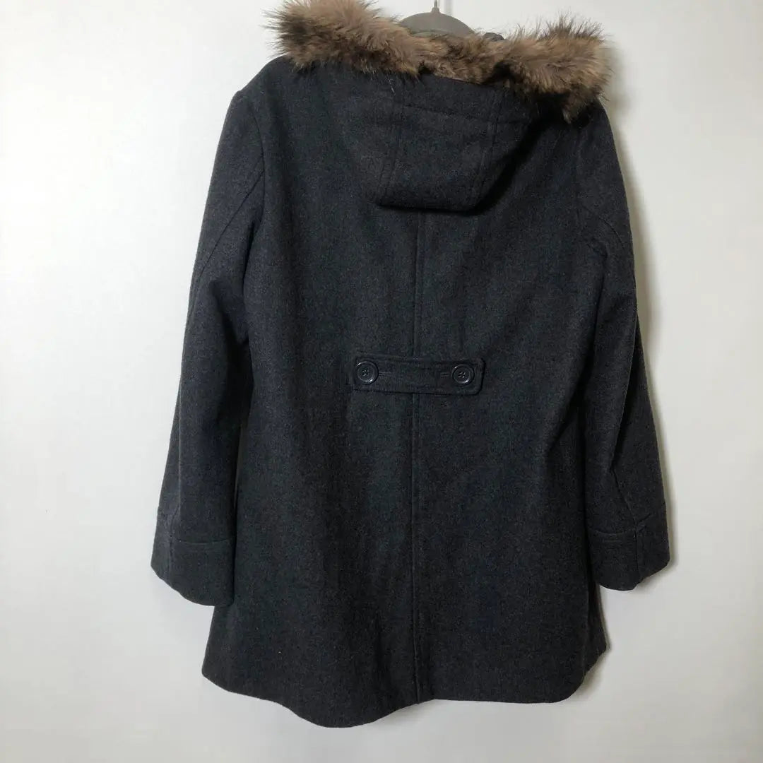 [Good condition] a.v.v hooded wool coat, dark gray, size L