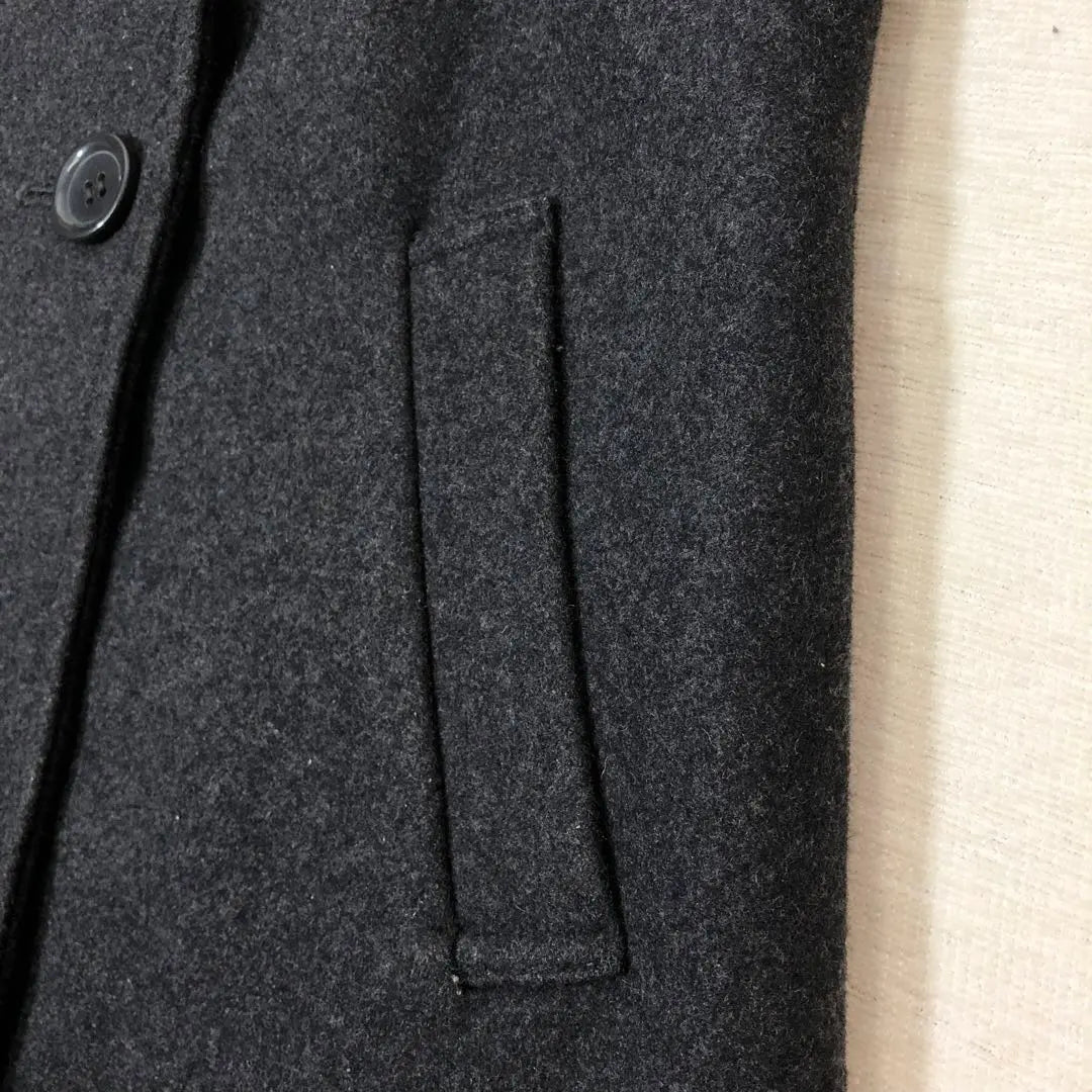 [Good condition] a.v.v hooded wool coat, dark gray, size L