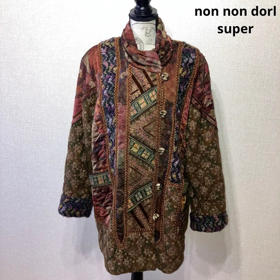 non non dorl super vestido abrigo patchwork Monsieur Sakaki