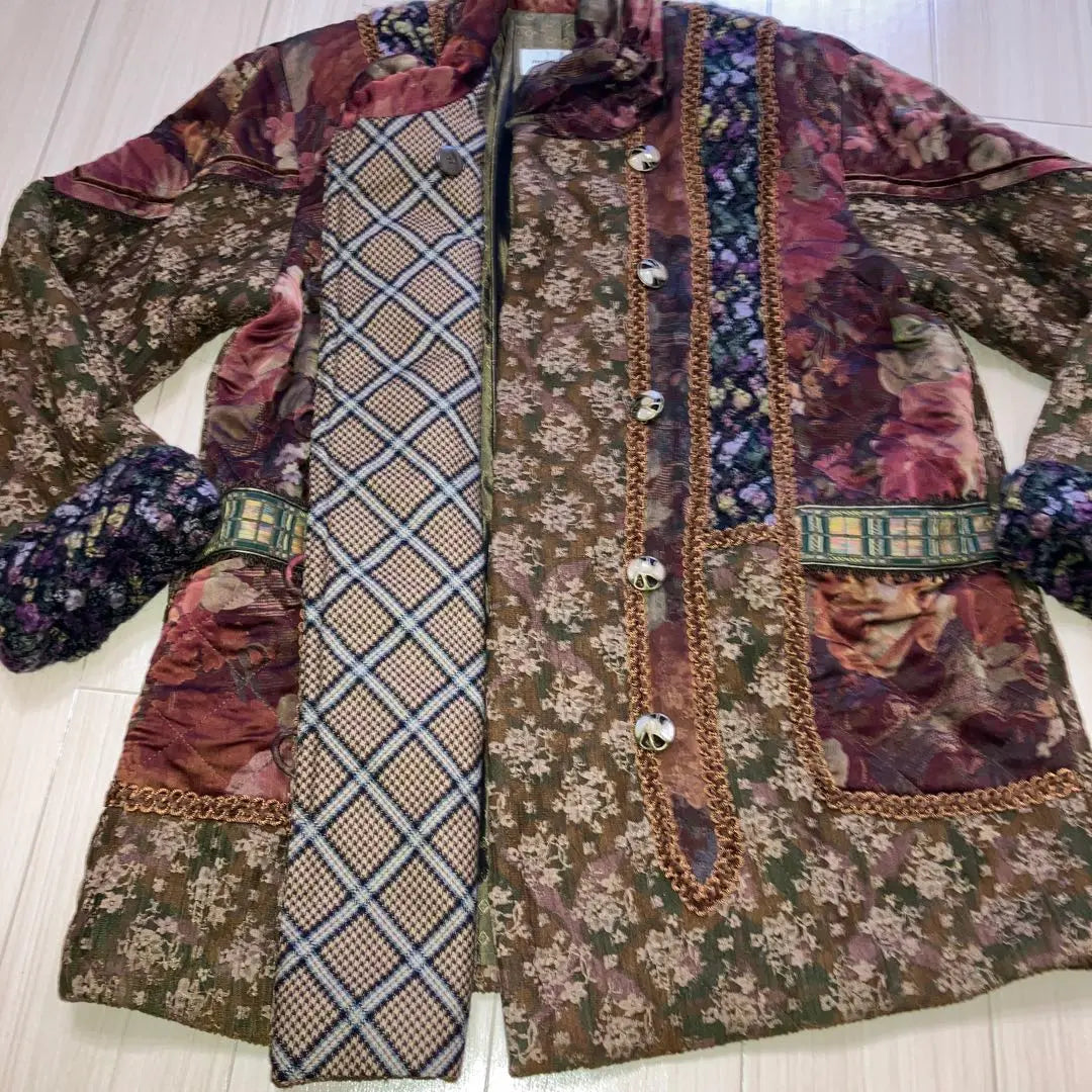 non non dorl super gown coat patchwork Monsieur Sakaki