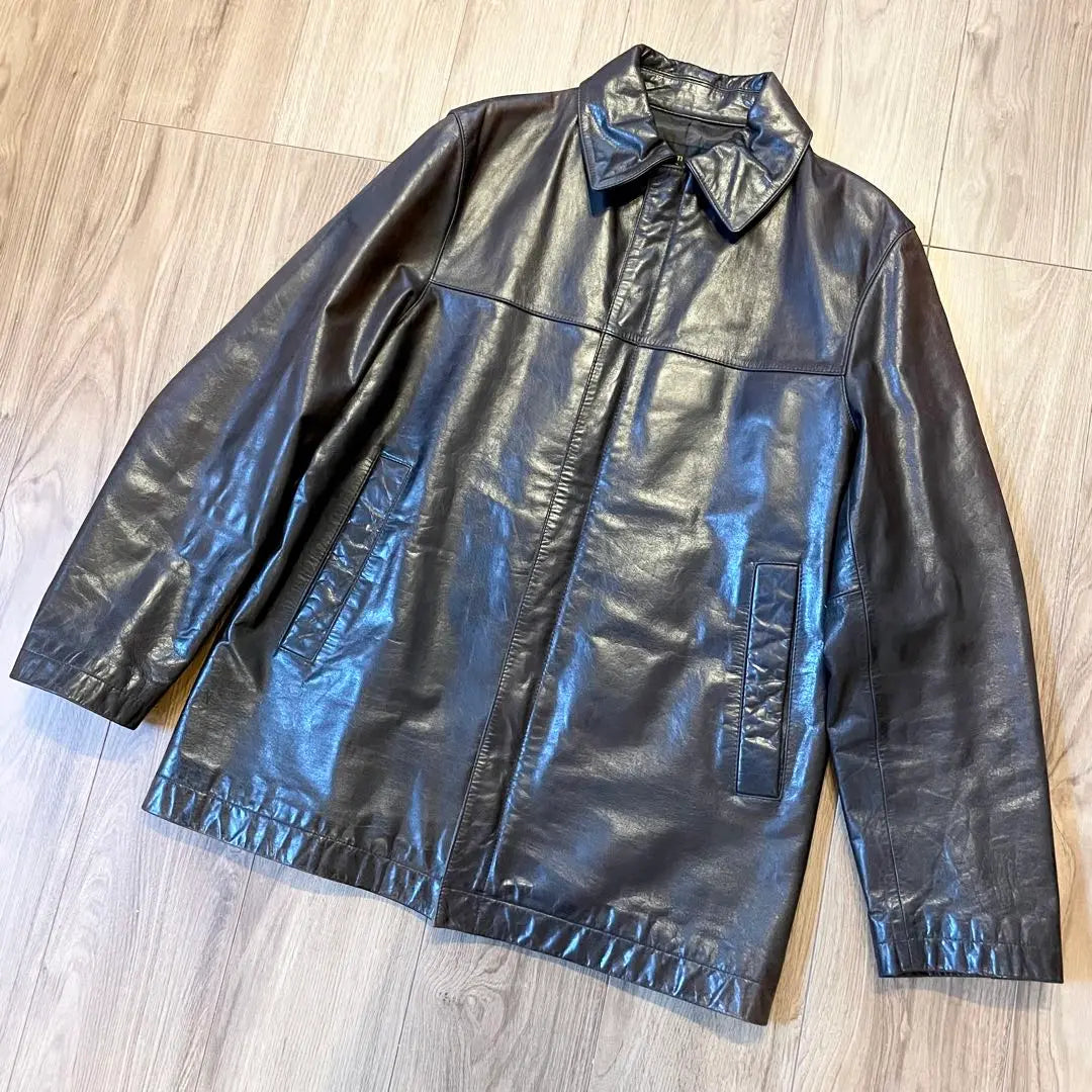 Men's Bigi Men's BIGI Jacket Leather Cowhide Dark Brown M