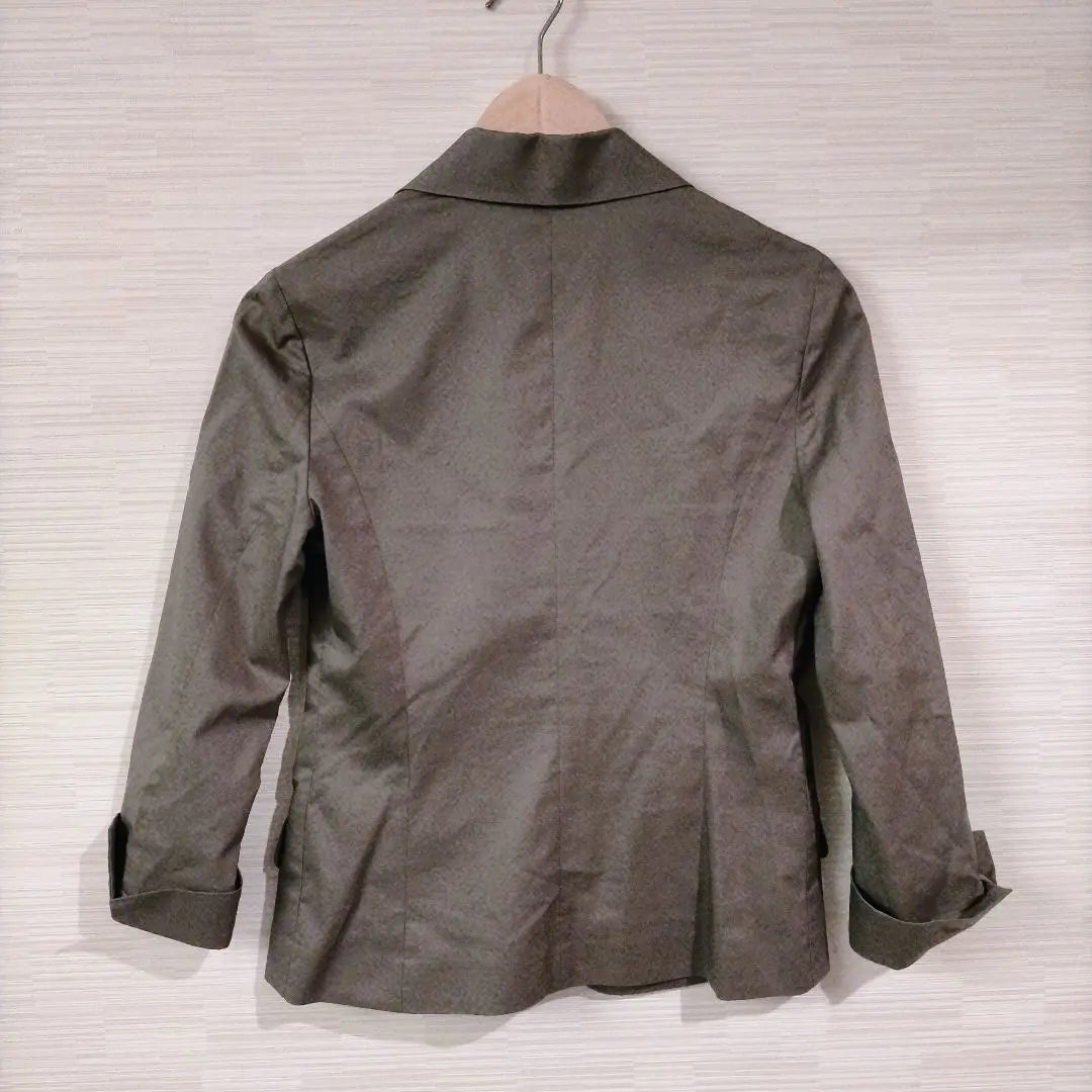 Chaqueta a medida Indivi, sin forro, equivalente a M, color oliva 243-32 | インディヴィ テーラードジャケット 裏地無し M相当 オリーブ色 243-32