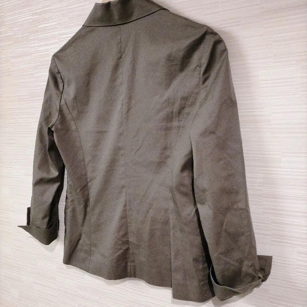 Indivi Tailored Jacket, Unlined, M equivalent, Olive color 243-32 | インディヴィ テーラードジャケット 裏地無し M相当 オリーブ色 243-32