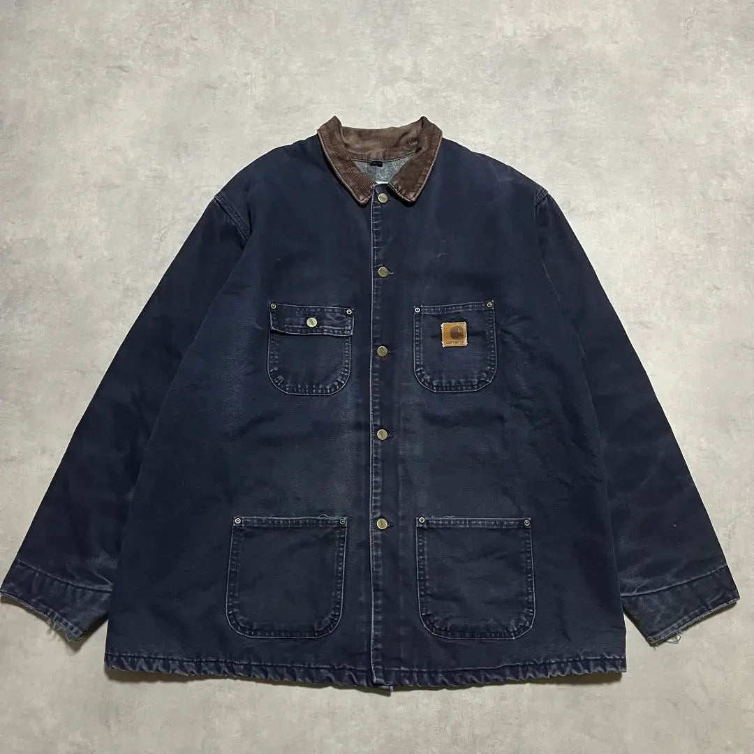 Nomura Kunichi Carhartt Michigan Chore Coat Navy Band Made in USA 2XL