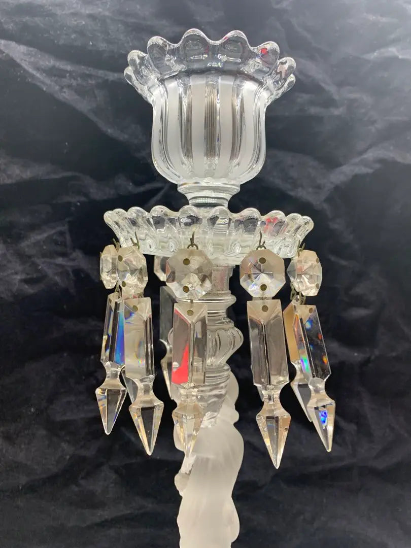 Super rare, beautiful condition, Baccarat Enphant Baccarat Crystal Candle Labra