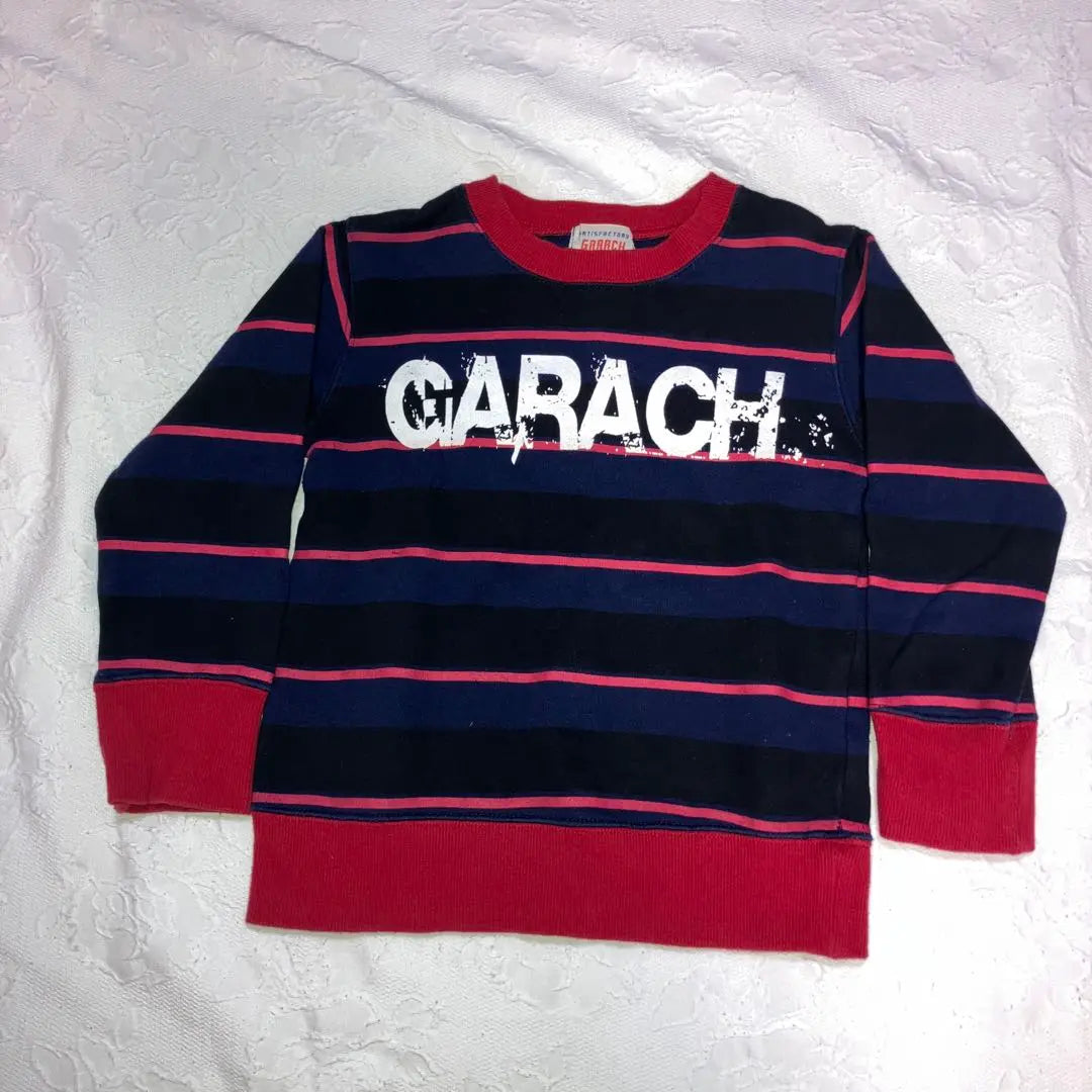 GARACH Stripe Trainer 110 Children's clothing back brushed long sleeves | GARACH ストライプ トレーナー　110　子供服　裏起毛　長袖