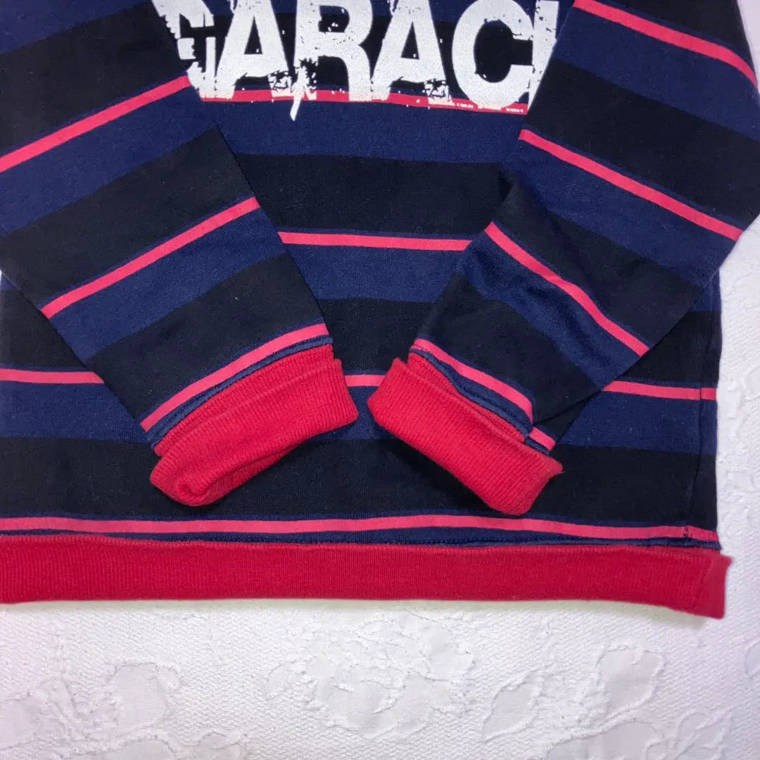 GARACH Stripe Trainer 110 Ropa infantil espalda cepillada manga larga | GARACH ストライプ トレーナー 110 子供服 裏起毛 長袖