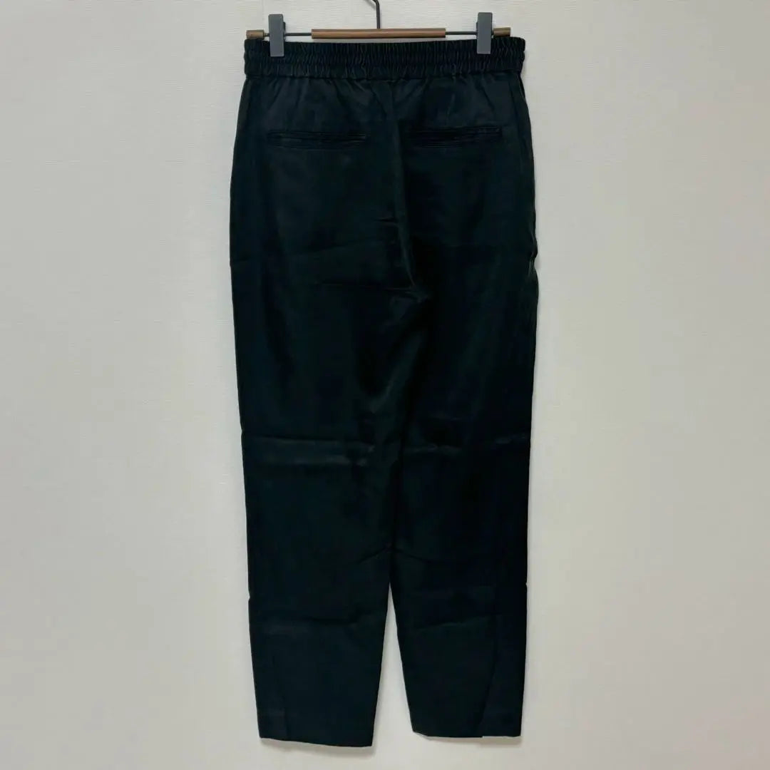 United Arrows◆Satin drawstring pants/tapered, full elastic waist, glossy