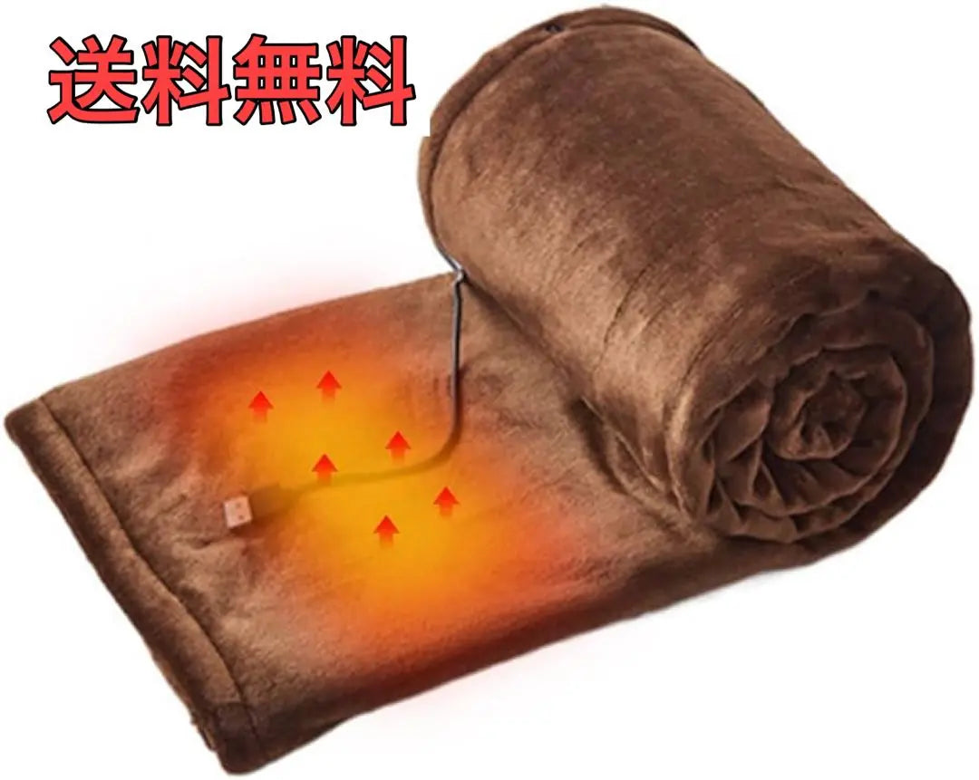 Electric blanket, flannel, electric blanket, brown, brown, 80 x 140cm, knee strap