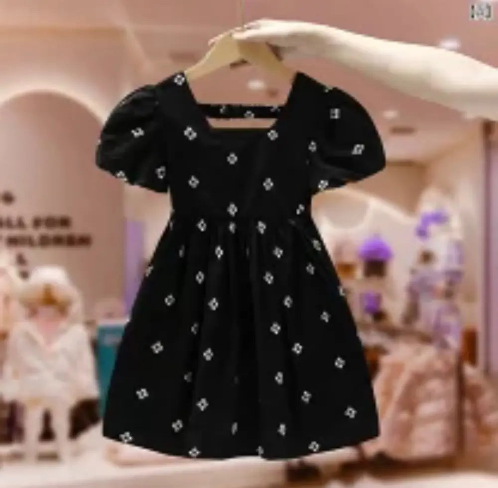 [Reabastecido] Ropa para niños, niñas, vestido coreano, estampado floral, 90