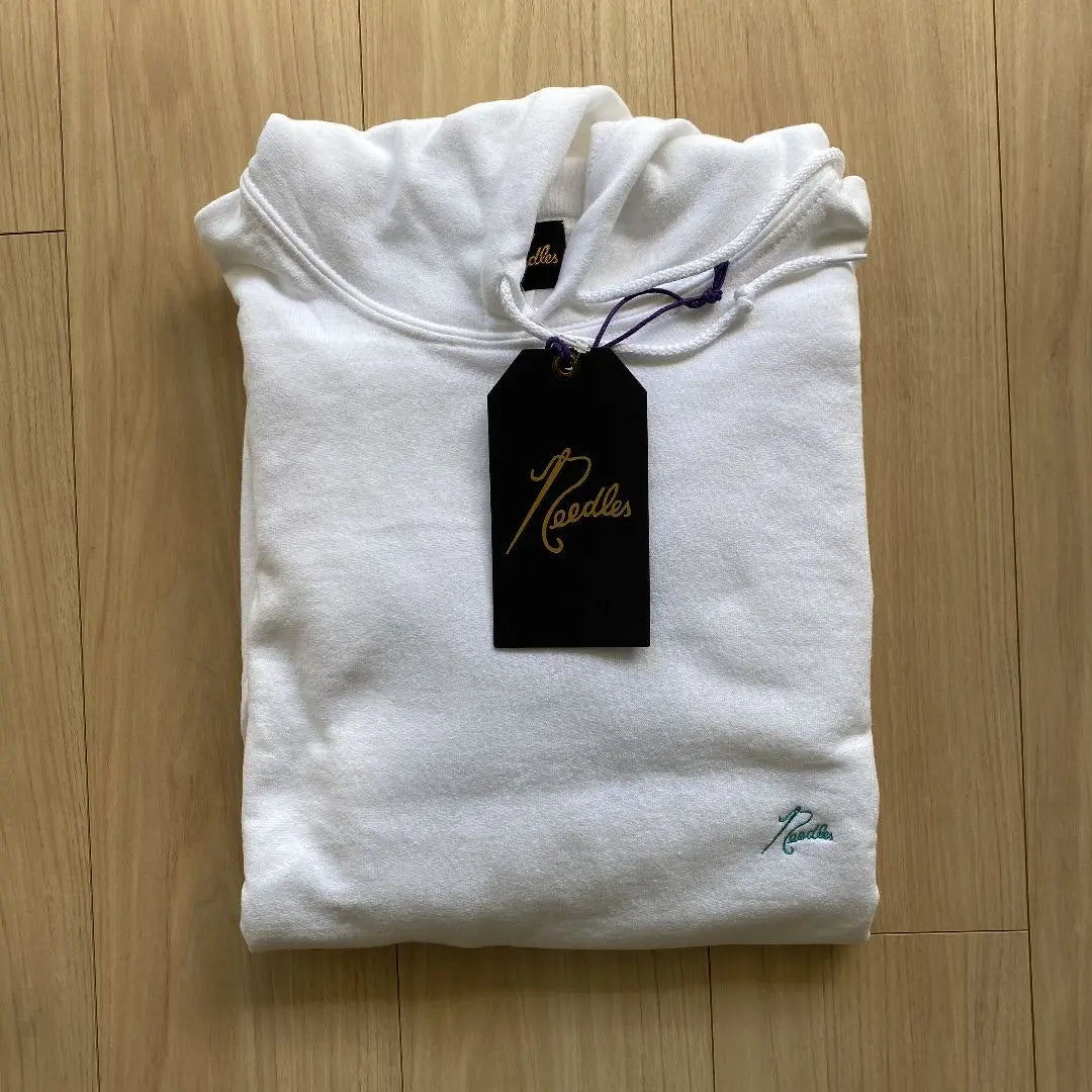 Brand new, unused needles hoodie, white, track pants