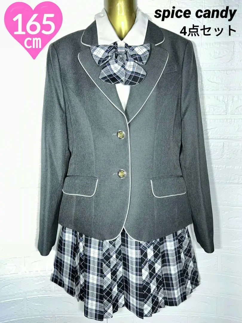 SPICE CANDY165㎝ Graduación Formal Conjunto de 4 piezas falda con lame gris | caramelo de especias165㎝卒服フォーマル4点セット グレー ラメ入りスカート