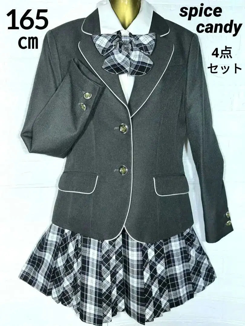 SPICE CANDY165㎝ Graduación Formal Conjunto de 4 piezas falda con lame gris | caramelo de especias165㎝卒服フォーマル4点セット グレー ラメ入りスカート