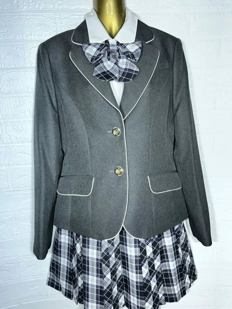 SPICE CANDY165㎝ Graduation Formal 4 -piece set skirt with gray lame | spice candy165㎝卒服フォーマル4点セット グレー ラメ入りスカート