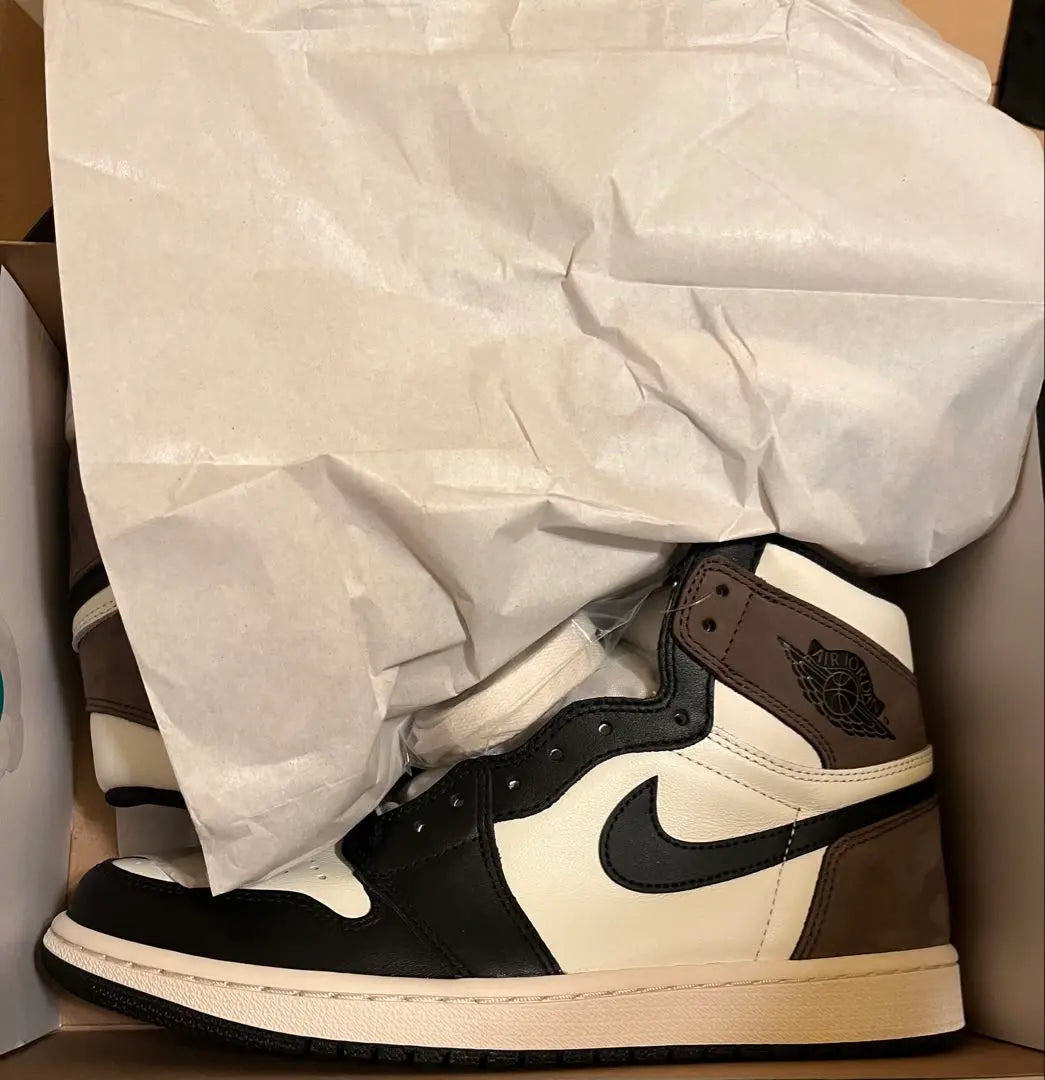 Nike Air Jordan 1 High OG Vela/Moca oscuro/Negro 27 cm