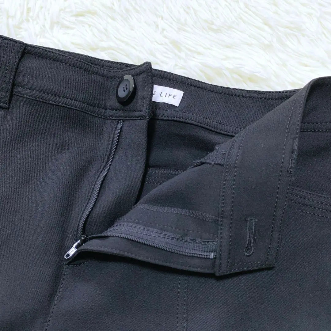 [Simple Life] Straight Pants (L) Slacks Flare Pants Washable Black