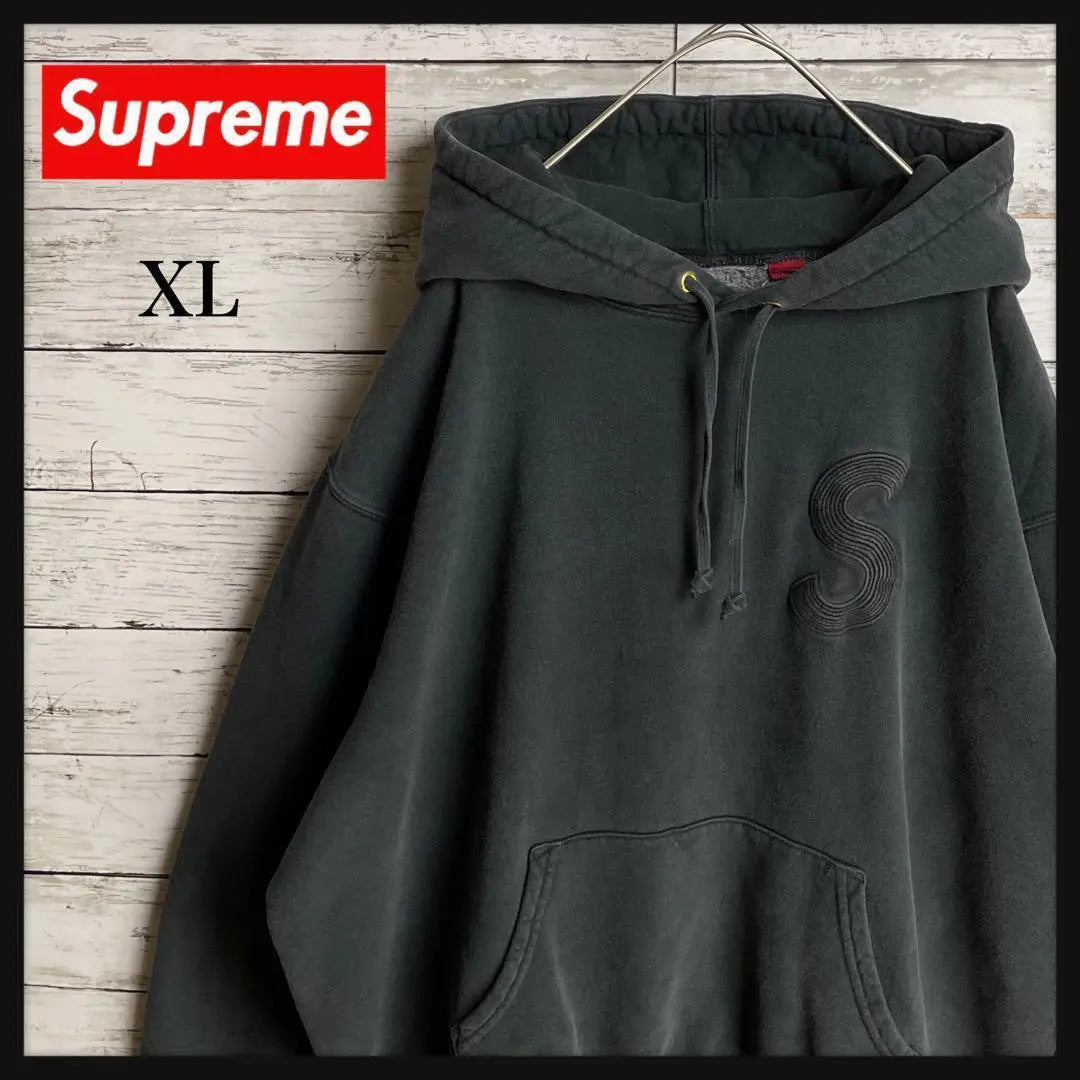 2670 [Super popular model XL, good condition] Supreme☆S logo embroidered wash hoodie