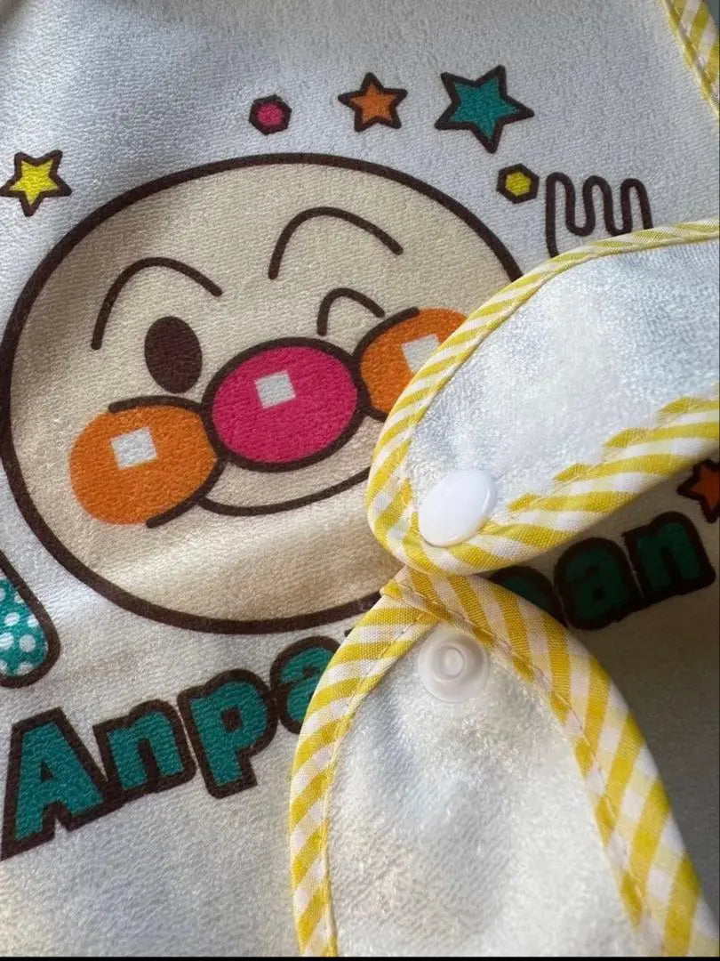 Nuevo conjunto de 8 piezas de delantal de comida con patrón Anpanman, delantal impermeable para bebés y niños para guardería