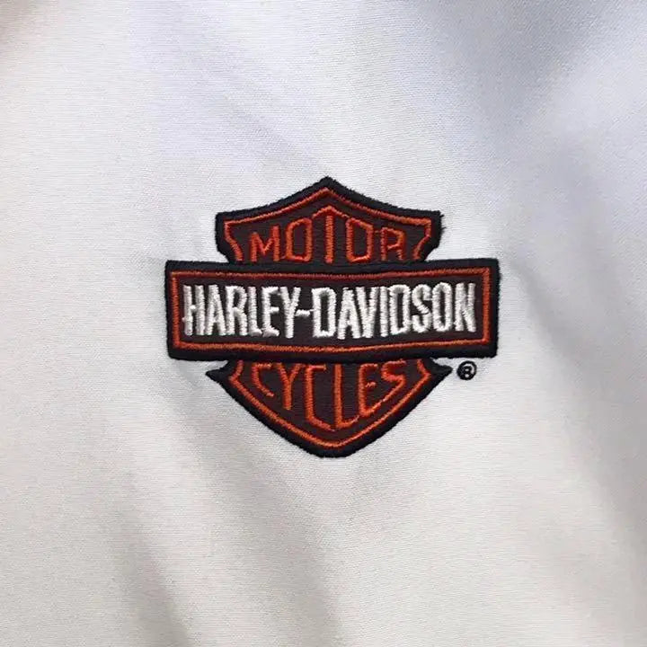 [Rare] Harley Davidson HARLEY☆Long Sleeve Shirt L White NS91