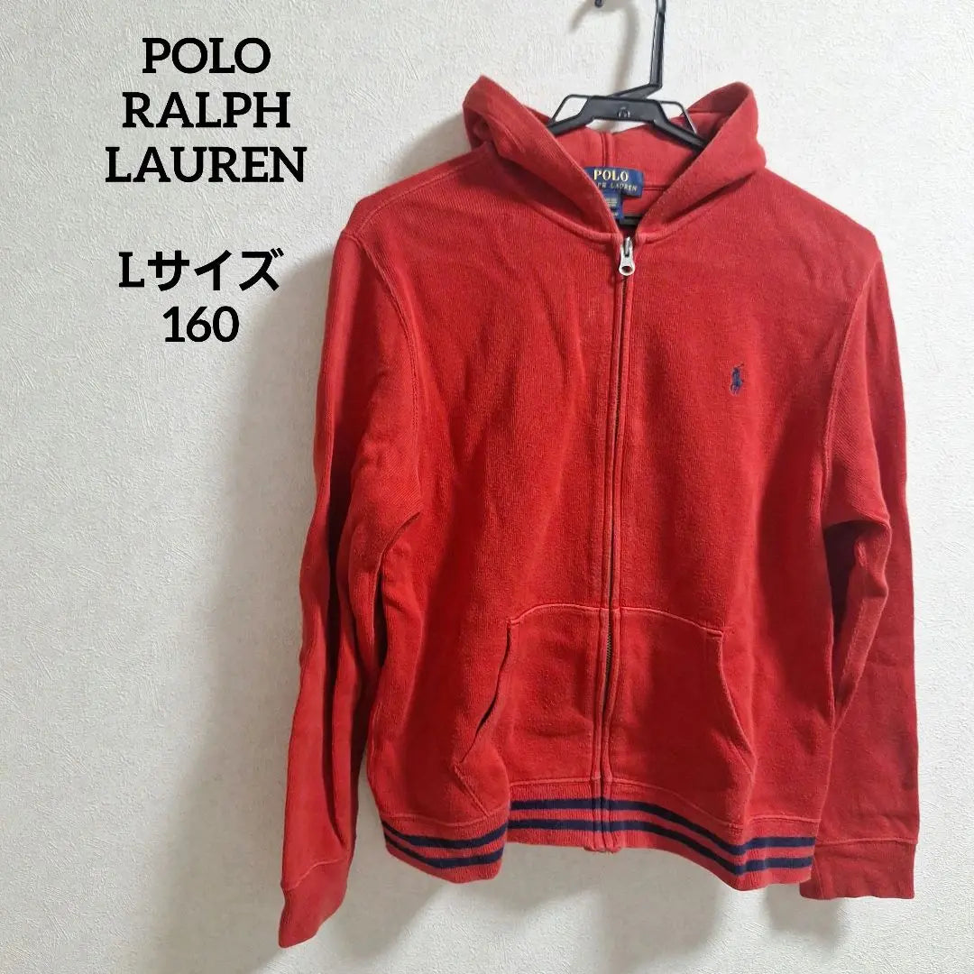 Polo Ralph Lauren Hooded Hoodie Red L 160 Kids