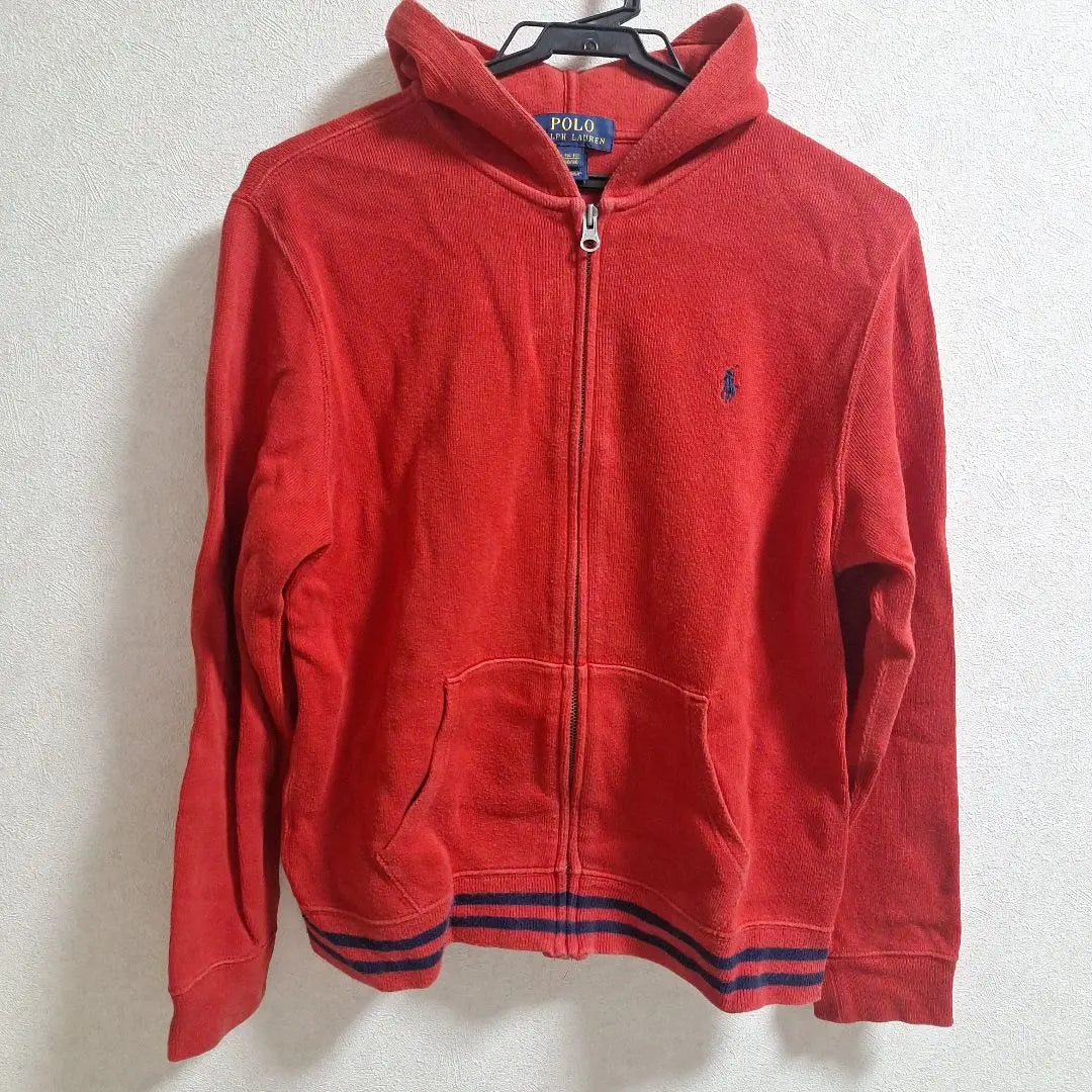 Polo Ralph Lauren Hooded Hoodie Red L 160 Kids