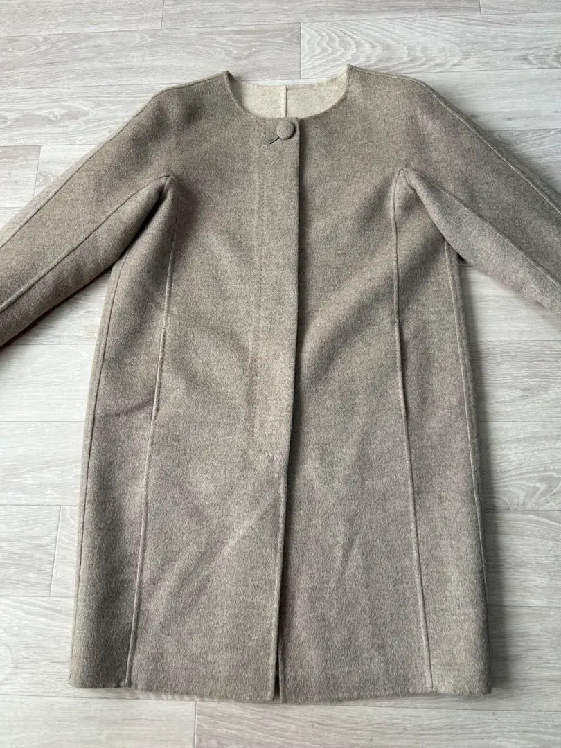 Takashimaya cashmere 100% No -color coat 36 | 高島屋 カシミヤ100% ノーカラーコート 36