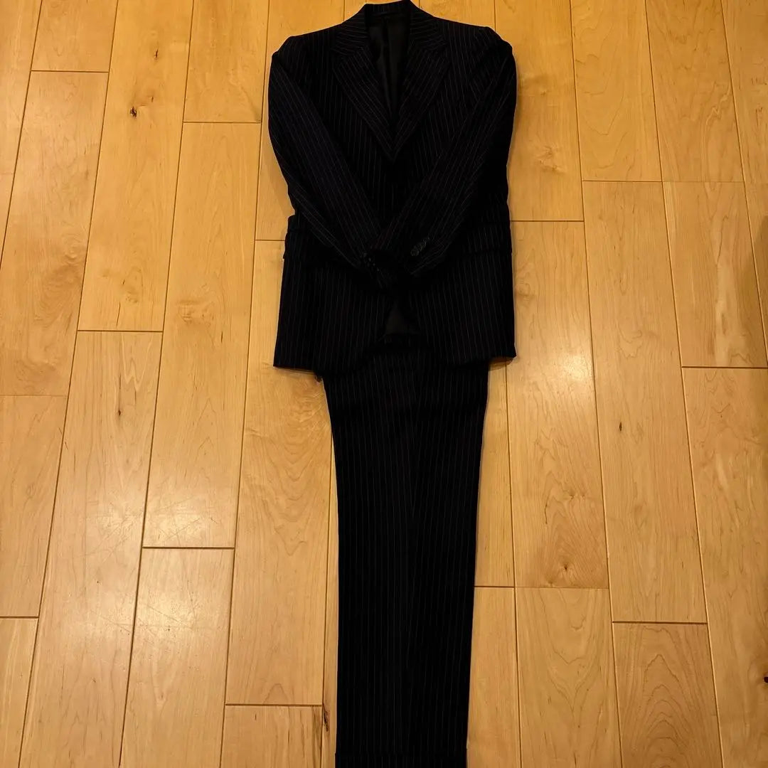 [Regular price: approximately 120,000 yen] SOVEREIGN striped suit navy size 42