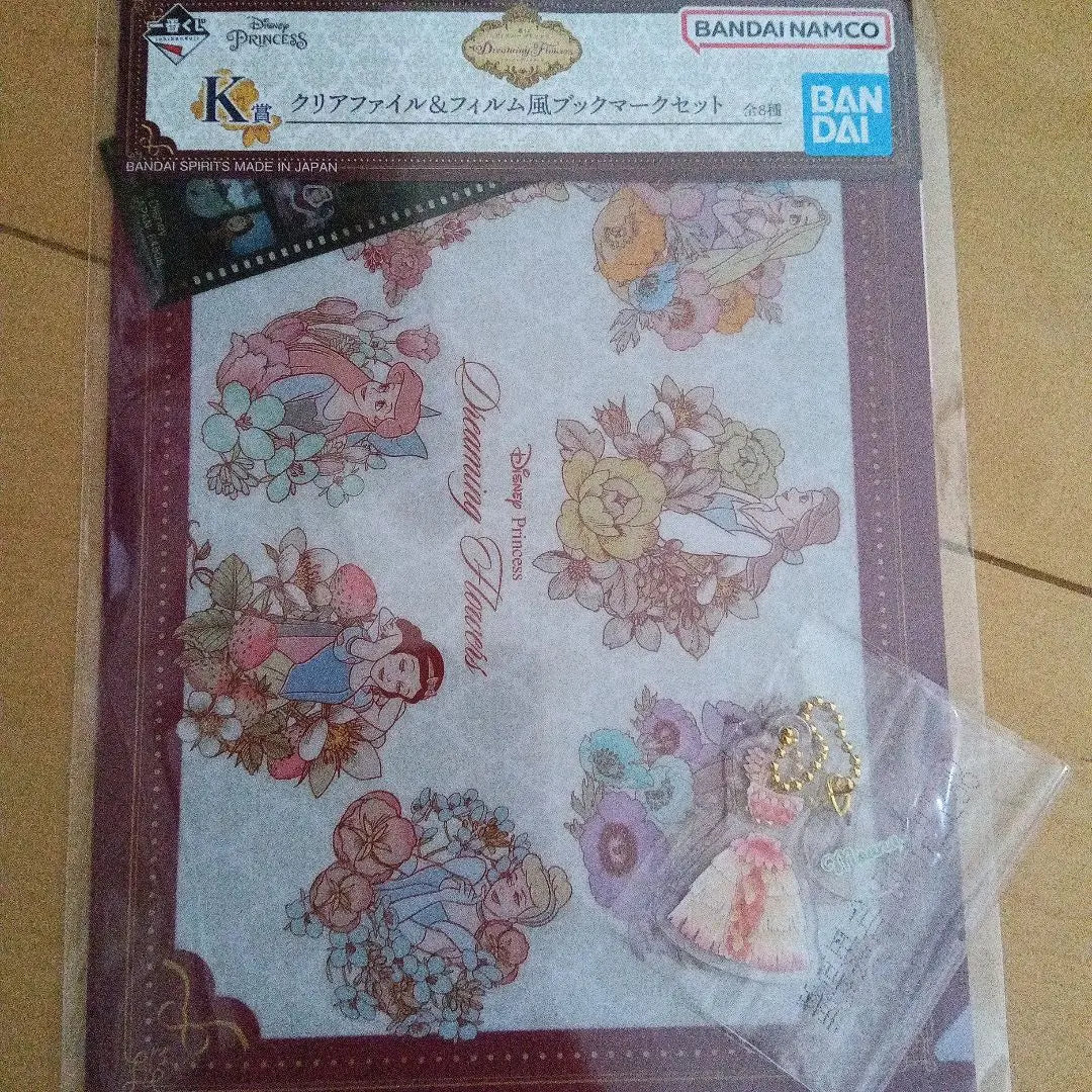 Clear File & Film Style Bookmark Set Disney Princess Ichiban Kuji