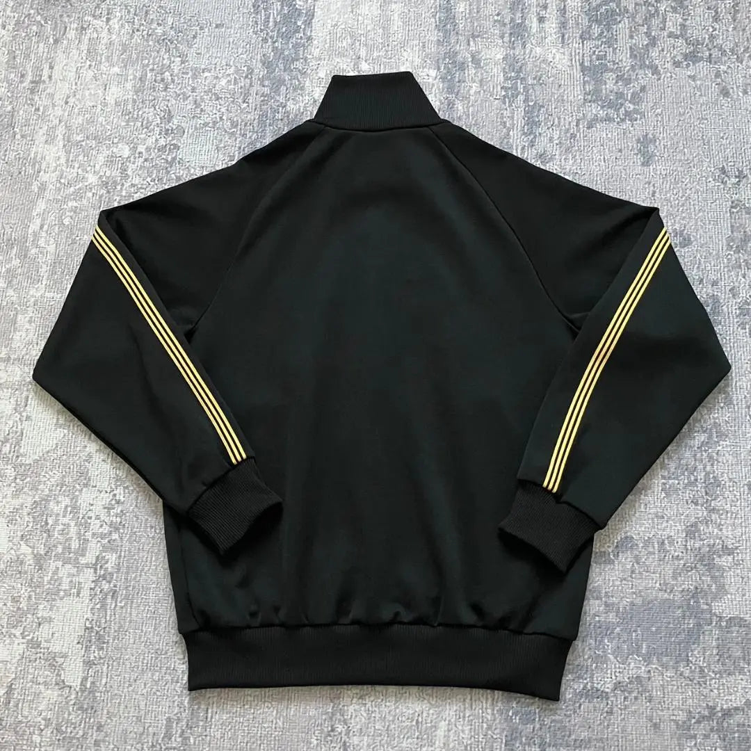 [70S] Adidas track jacket embroidered logo made in West Germany Descente black L