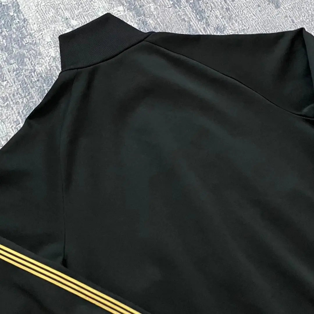 [70S] Adidas track jacket embroidered logo made in West Germany Descente black L