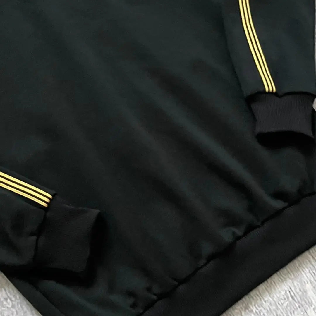 [70S] Adidas track jacket embroidered logo made in West Germany Descente black L