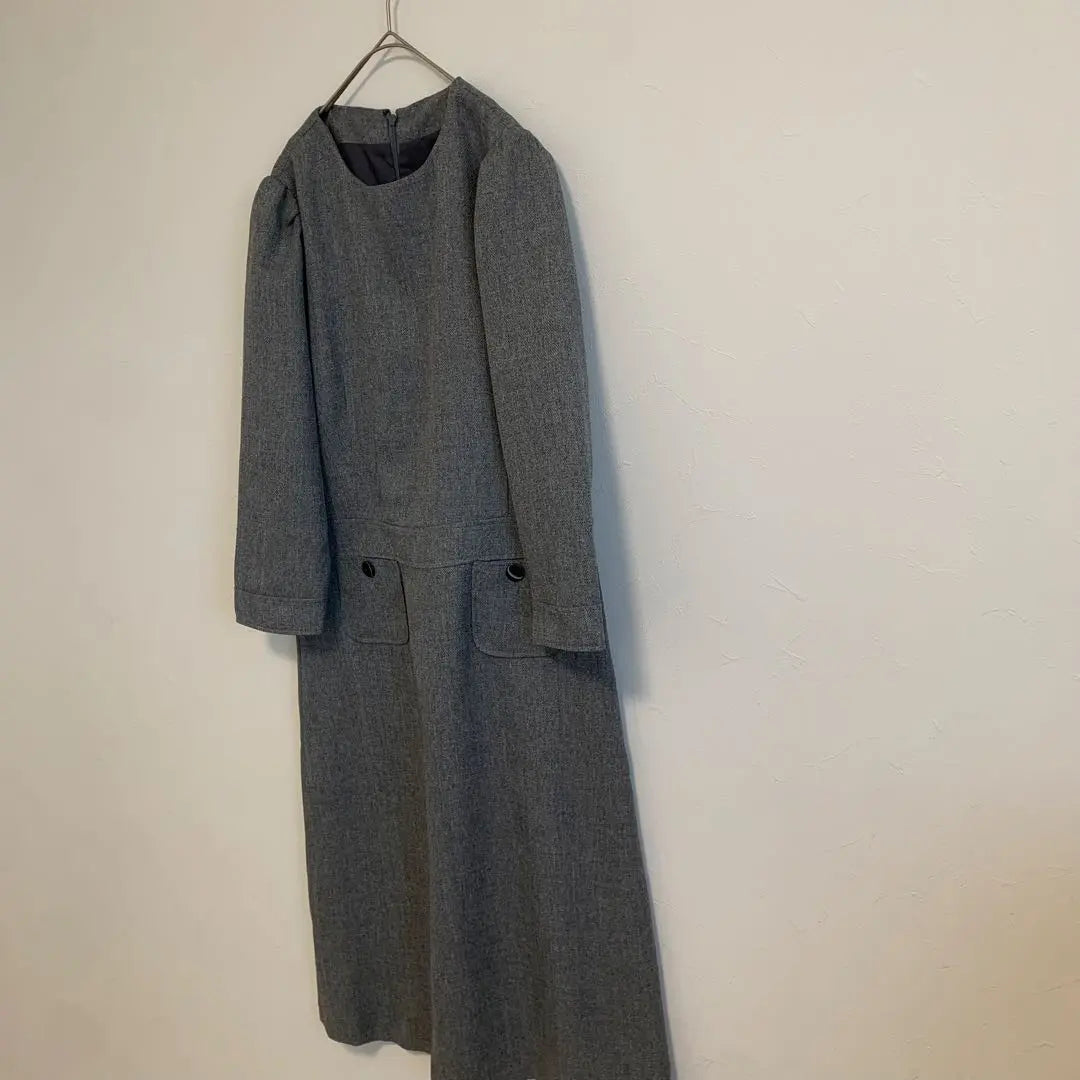 Felissimo Long Sleeve Dress Formal Women's Grey