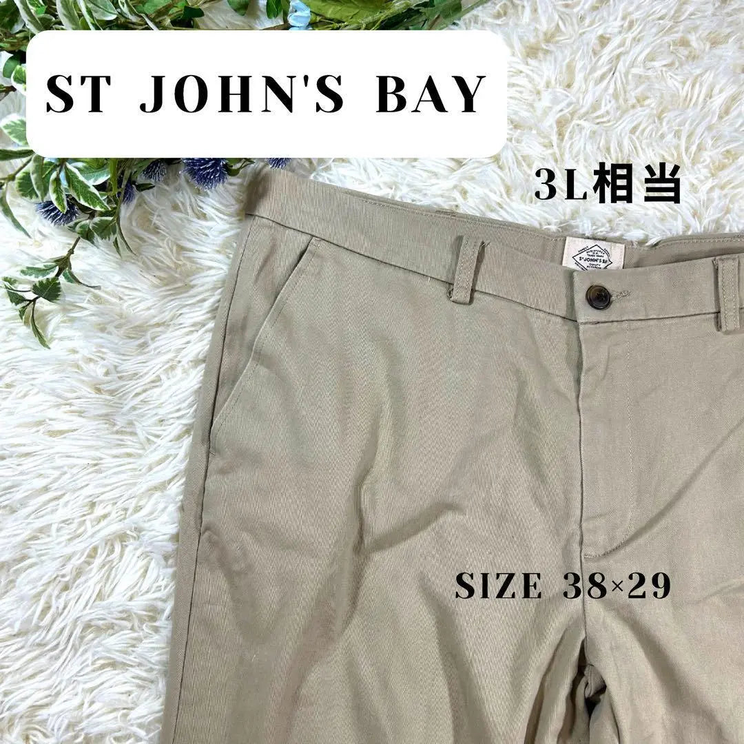 St. John's Bay Pants Beige 3L 38×29 Waist 102